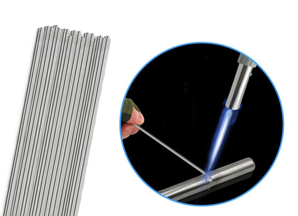 Aluminiumsveisestenger vist på en ren overflate, understreker kvalitet for presis og effektiv sveising.