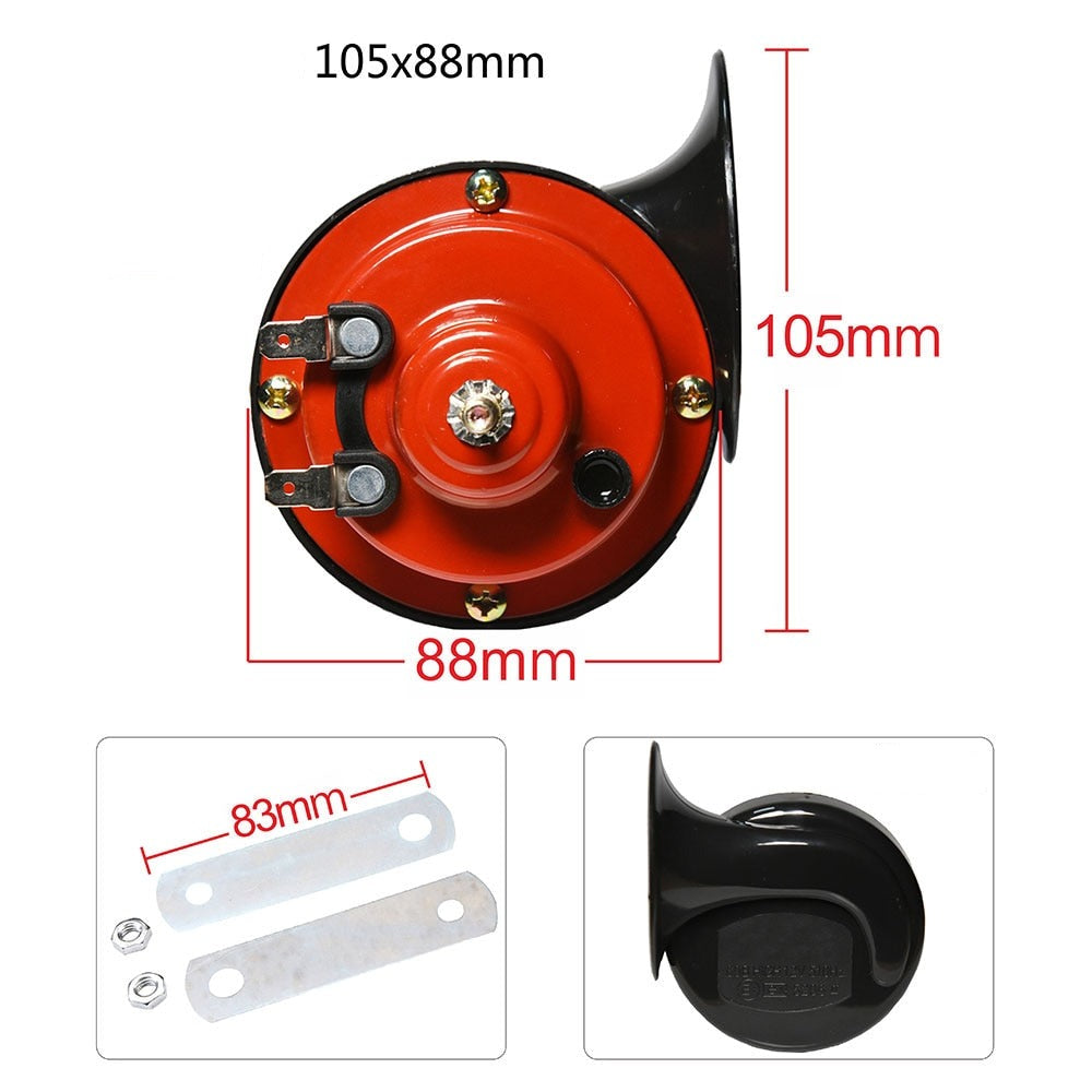 Illustrasjon som viser hvordan 12V universal sneglehorn forbedrer veisikkerheten med 300DB lyd