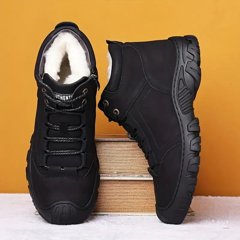 MARINO - Comfortable men's shoes with fur lining