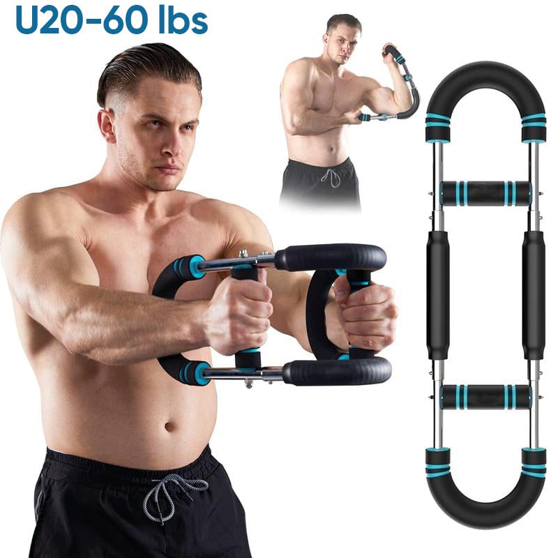 Effektiv dreiestang for armtrening, viser justerbare styrkenivåer og solid materiale for overkropps trening hjemme eller ute.