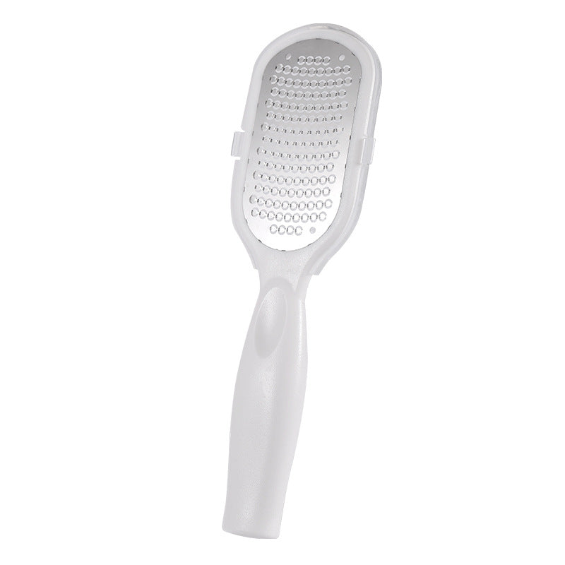 Effektiv fotpleie peelingverktøy, tosidig design med ergonomisk håndtak, for å fjerne og glatte hard hud.