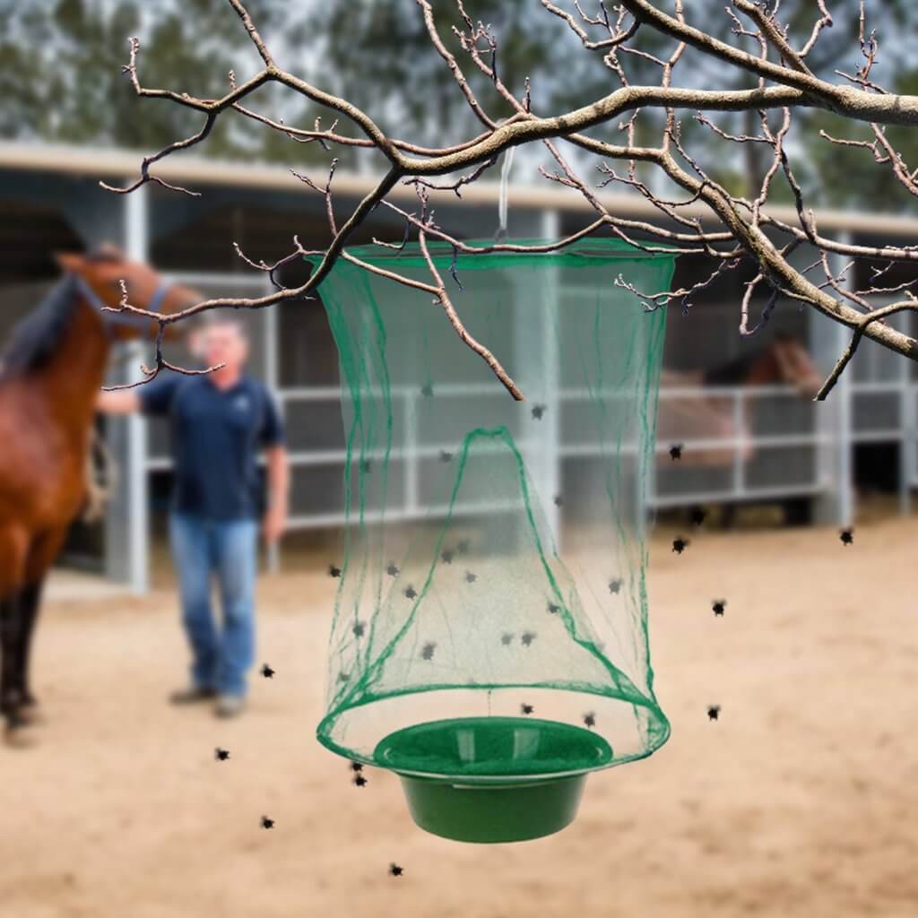Hengende fluefelle, lett å plassere for optimal beskyttelse mot insekter.