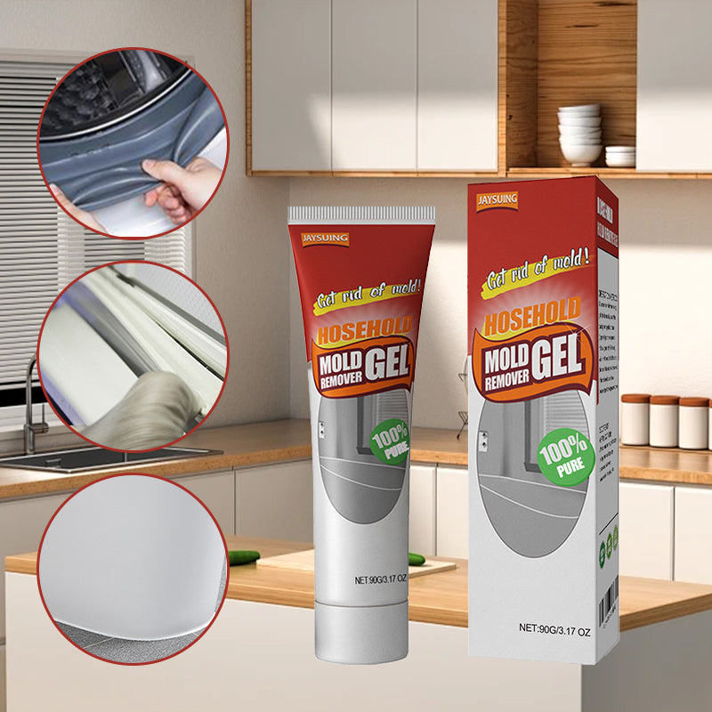 Effektiv muggfjernergel for flekkfrie vegger, geltekstur, klar beholder, fjerner sta mugg, enkel påføring, giftfri.