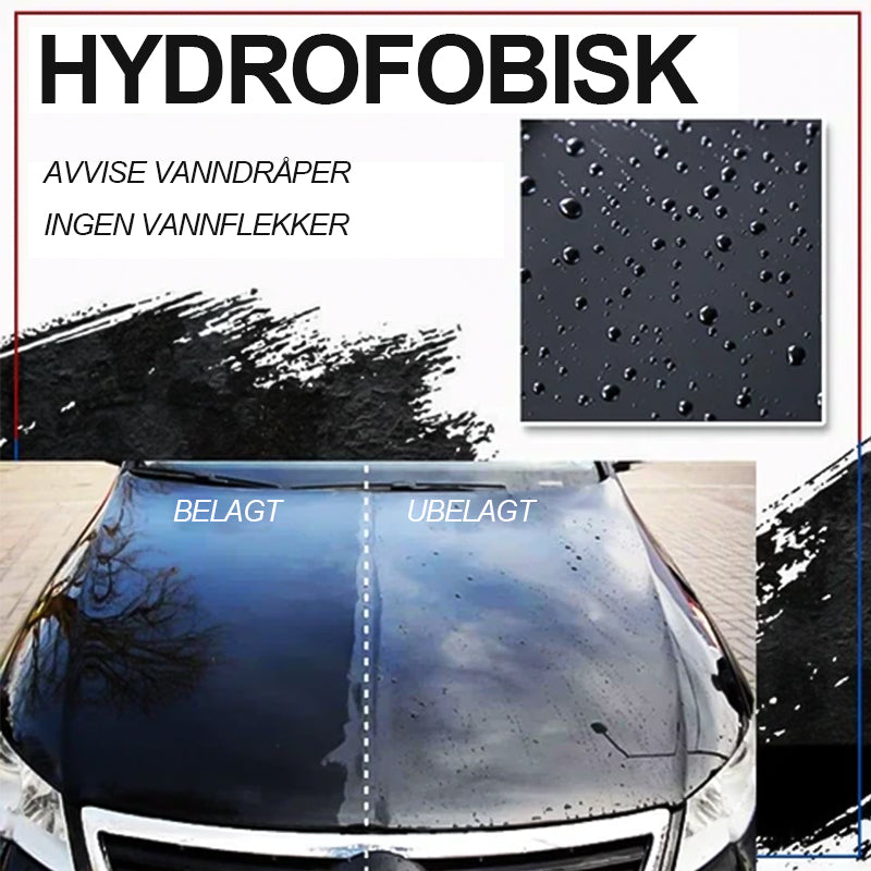 "Effektiv reparasjonsspray for biler som fjerner riper og merker, tilgjengelig i 100ml og 30ml flasker med høyglansfinish."