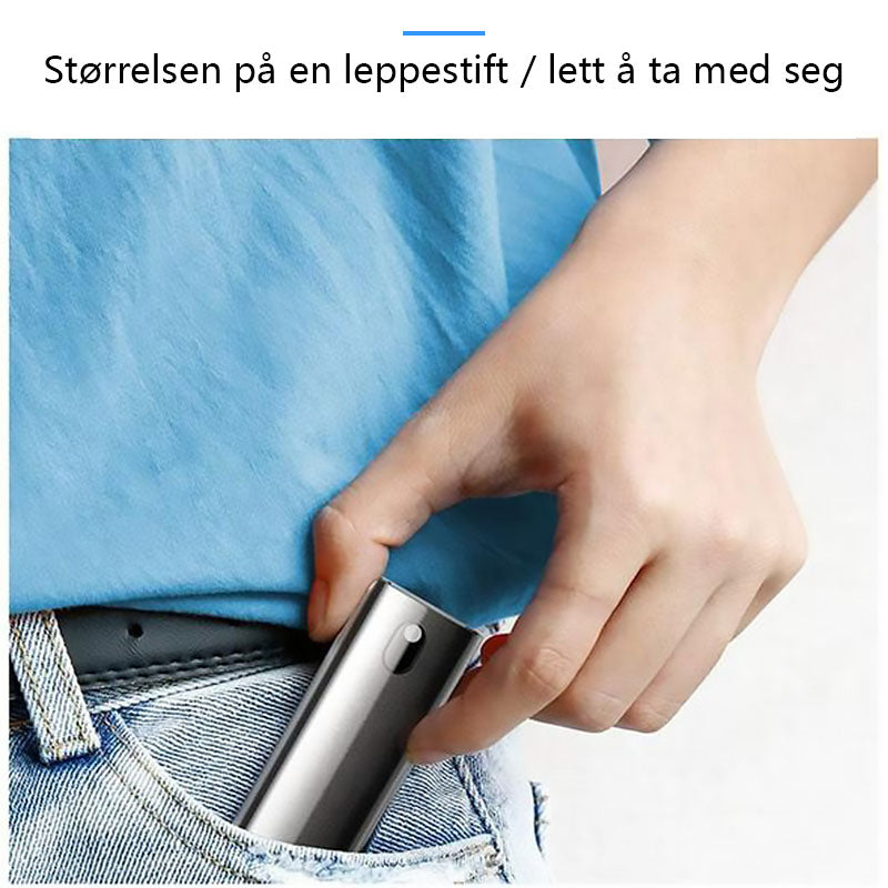 "Effektiv skjermrens spray 10 ml for elektronisk rengjøring, bærbar blå flaske med mikrofiberduk mot fingeravtrykk og smuss."
