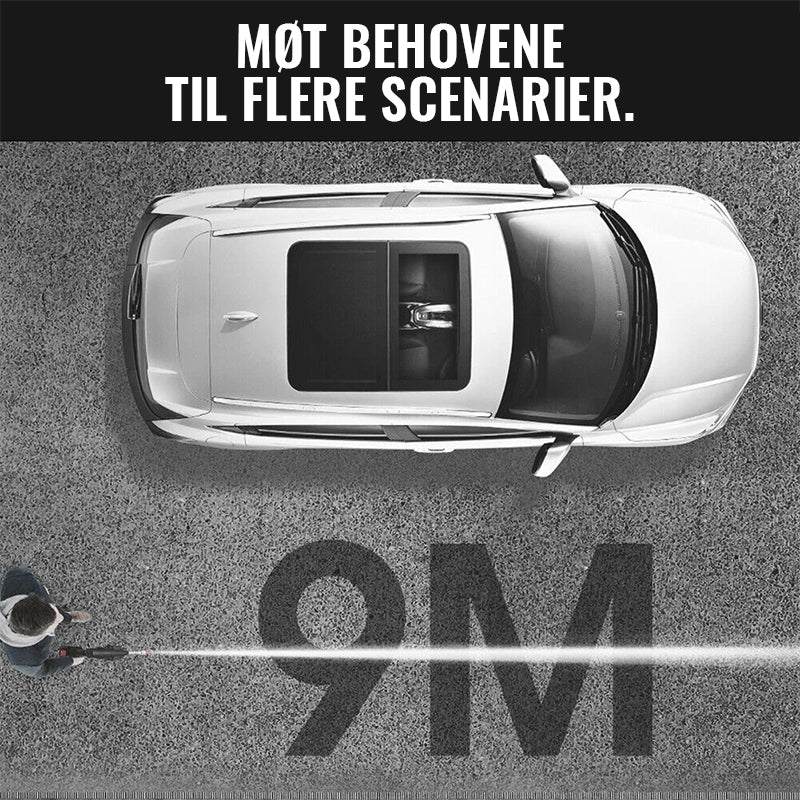 "Effektiv trådløs høytrykkssprøytepistol, bærbar og lett design med kraftig motor, perfekt for hjem og hage."
