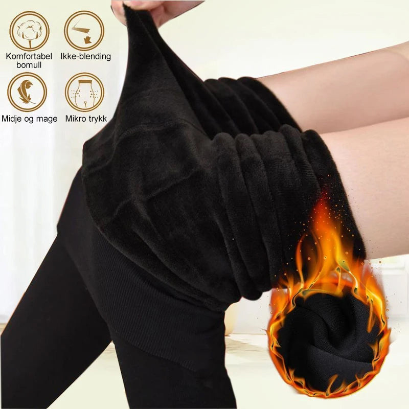"Elefantfarget fleece leggings, varm og stilfull for vinterbruk, med høy midje og slank passform for kvinner."