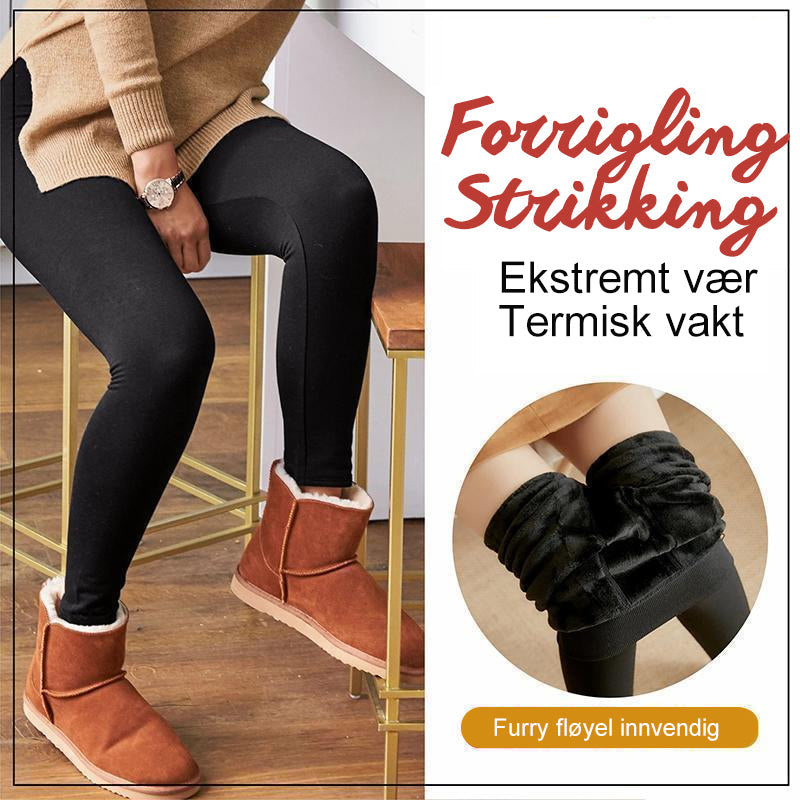 "Elefantfarget fleece leggings, varm og stilfull for vinterbruk, med høy midje og slank passform for kvinner."