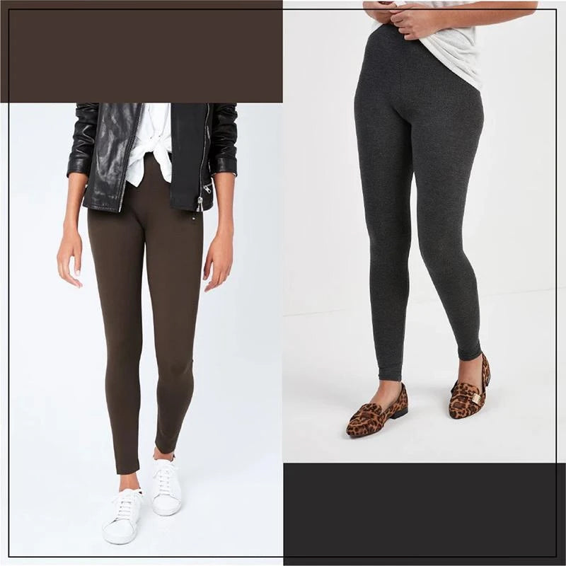 "Elefantfarget fleece leggings, varm og stilfull for vinterbruk, med høy midje og slank passform for kvinner."