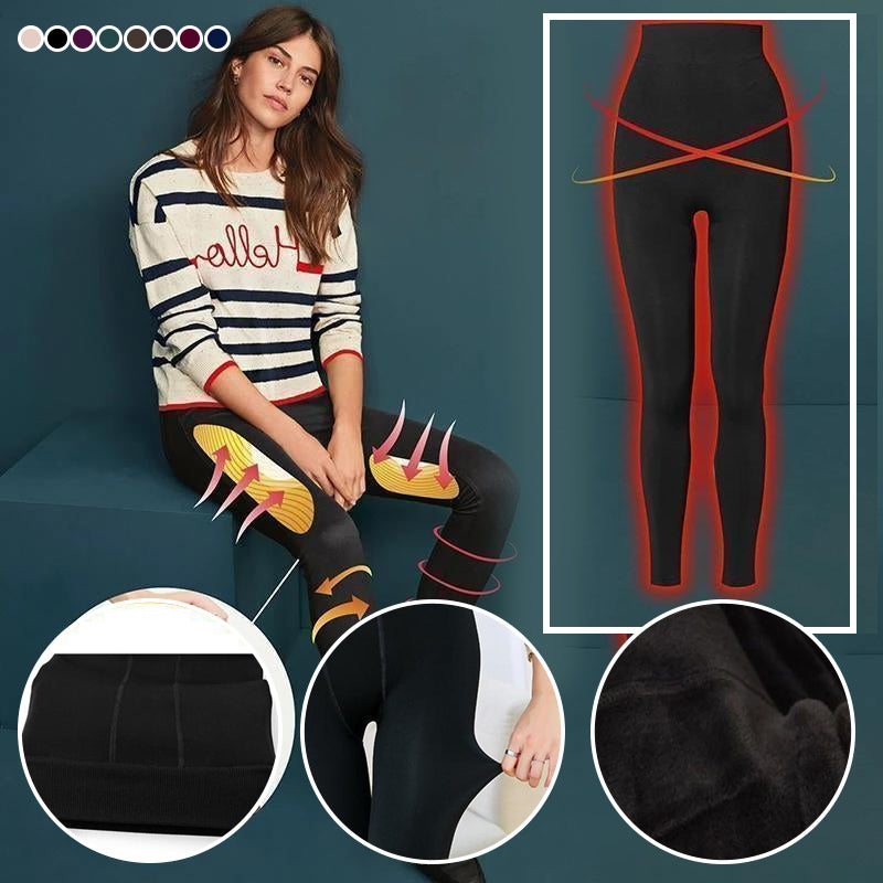"Elefantfarget fleece leggings, varm og stilfull for vinterbruk, med høy midje og slank passform for kvinner."