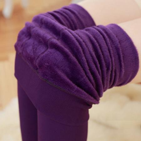 "Elefantfarget fleece leggings, varm og stilfull for vinterbruk, med høy midje og slank passform for kvinner."