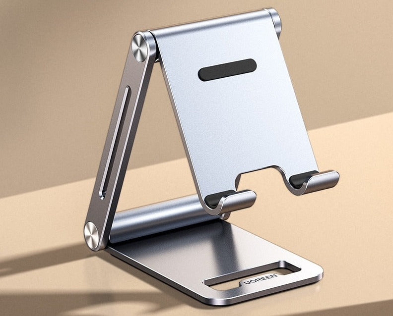 Stabilt aluminium stativ for smarttelefon, ideelt tilbehør som mobilholder for skrivebord/reise.