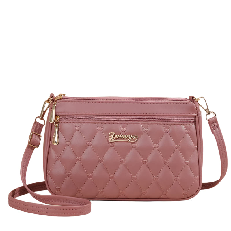 Elegant brodert crossbody-veske for kvinner i PU-skinn, perfekt tilbehør til hverdagsbruk.