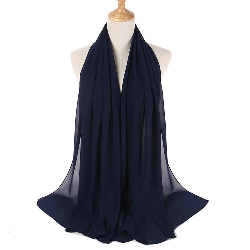 Elegant chiffon hijab pannebånd for kvinner, lett og pustende