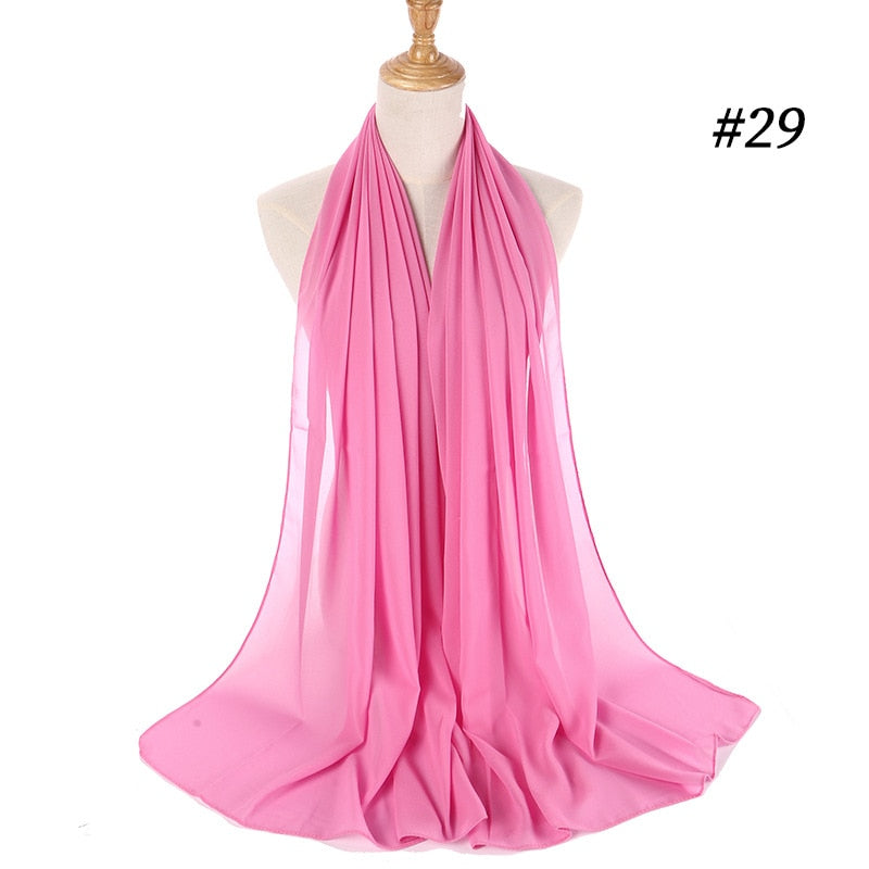 Elegant chiffon hijab, med lett og luftig følelse