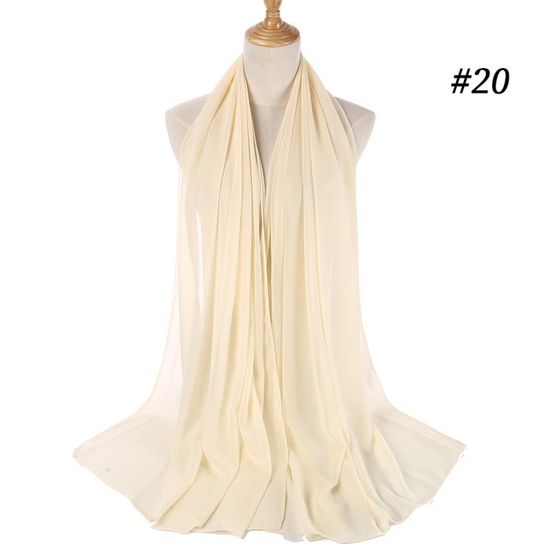 Lettvekt chiffon hijab, perfekt hodeplagg for sommeren