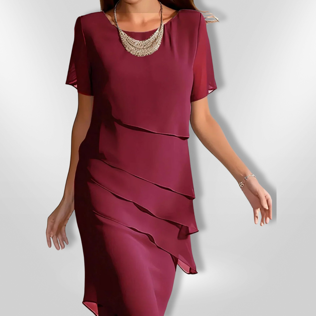 Allsidig chiffonkjole for kvinner. En elegant kjole for bryllup, fest, aften eller formelle anledninger.