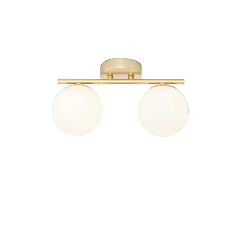 Elegant glasskule taklampe i moderne design for stue, soverom. Nordisk stil, minimalistisk LED-belysning.