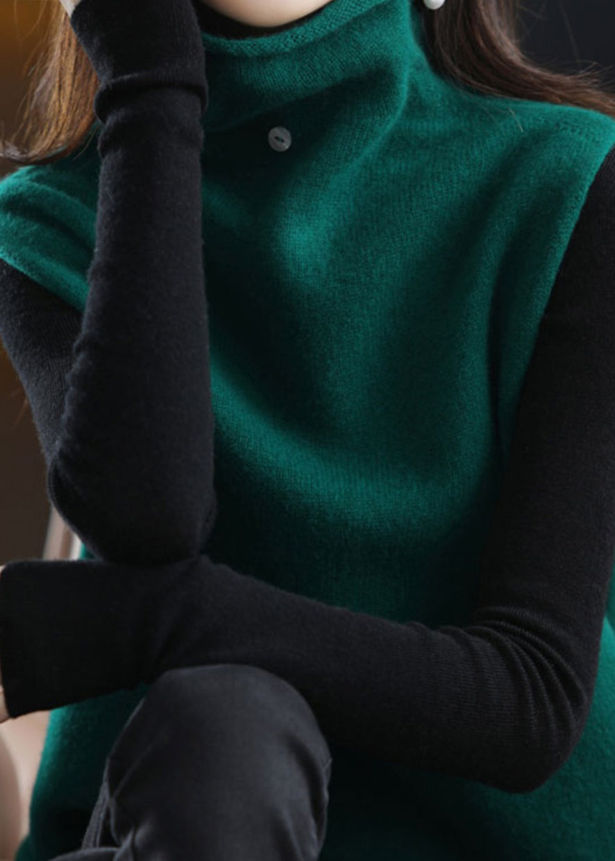 Gul fritidsvest for damer, ermeløs og komfortabel. Allsidig lagpålag kvinneklær for en avslappet look.