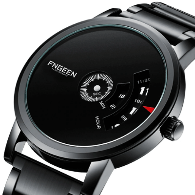 Klassisk elegant herre kvartsur. Vanntett, presist armbåndsur med mesh-rem og tidløs stil.