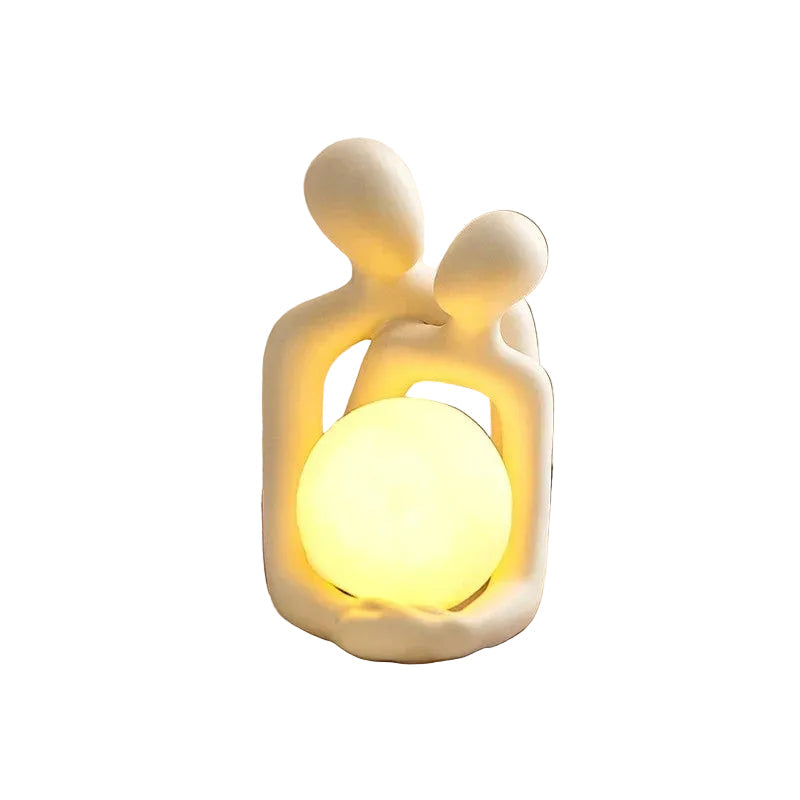 Elegant keramisk stemningslys, hvitt, for moderne hjemmeinnredning og koselig atmosfære.