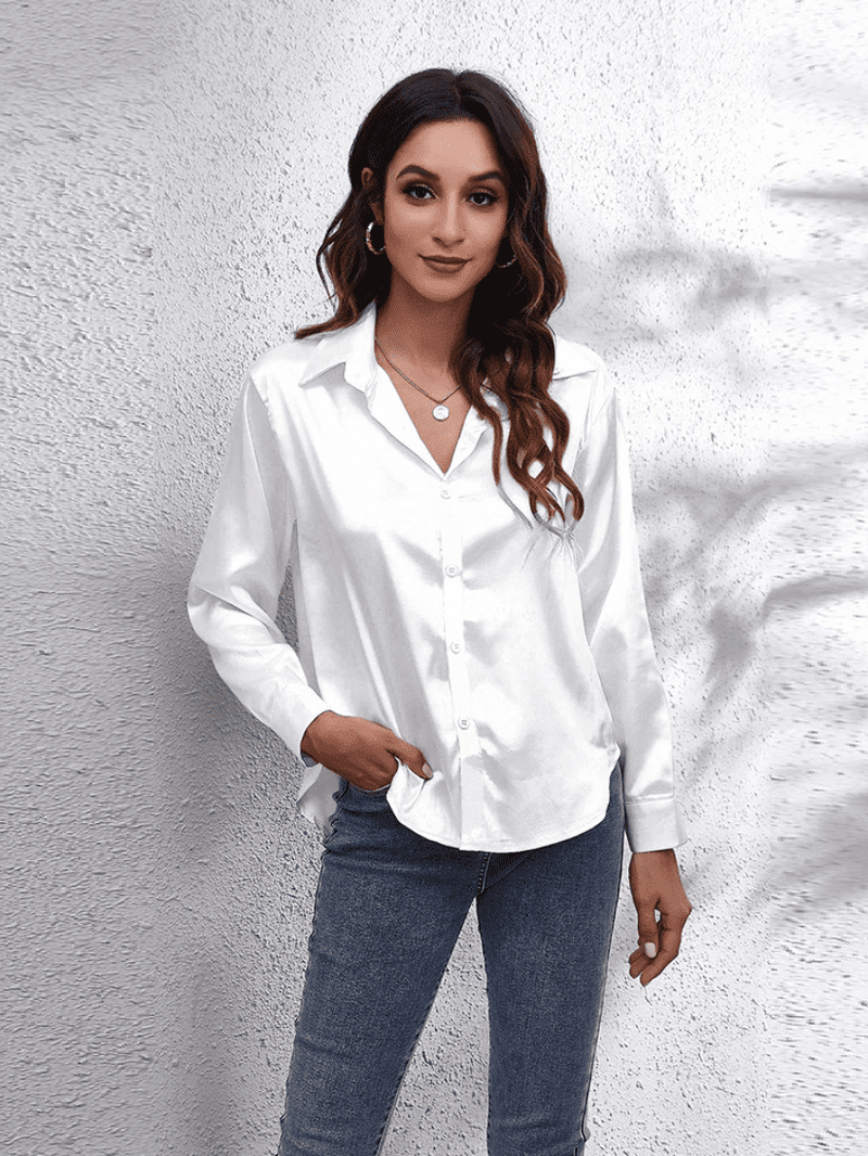 Komfortabel og allsidig langermet bluse, dame, for en stilig og funksjonell garderobe.