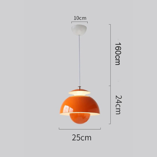 "Elegant LED-pendellampe med blomsterdesign, skandinavisk stil, varm belysning, enkelt anheng for moderne interiør."