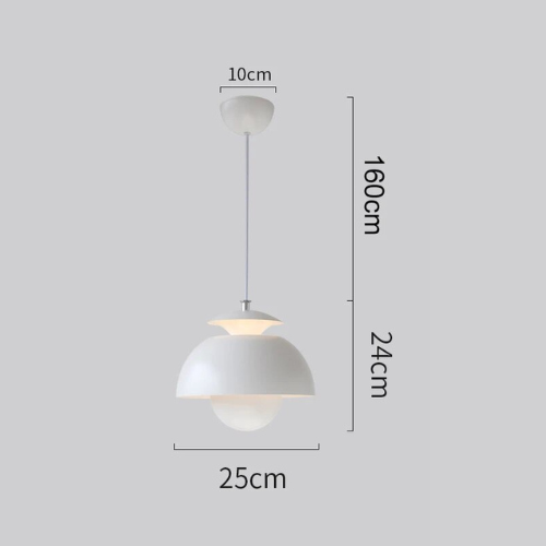 "Elegant LED-pendellampe med blomsterdesign, skandinavisk stil, varm belysning, enkelt anheng for moderne interiør."