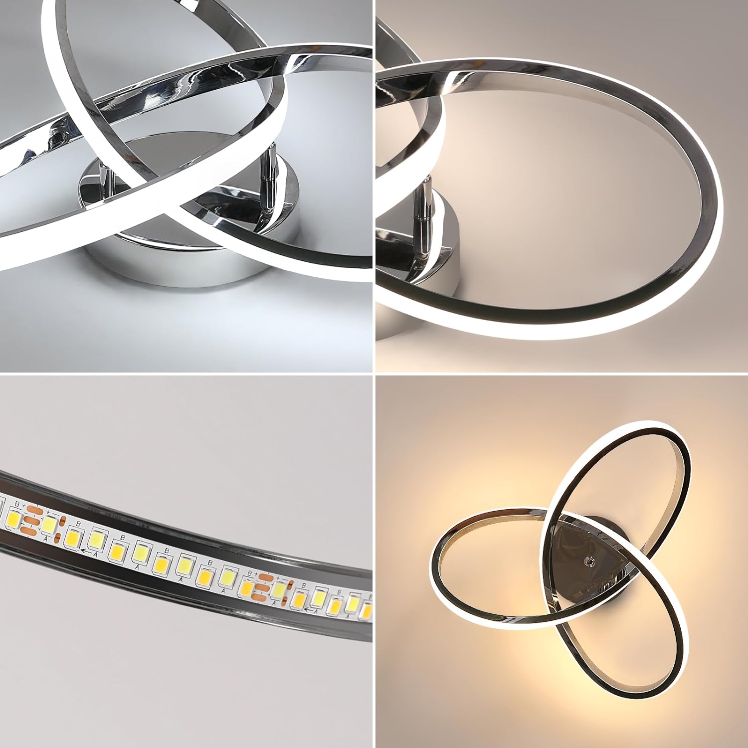 Moderne LED-taklampe med unikt blomsterdesign. Energieffektiv belysning for ditt interiør.