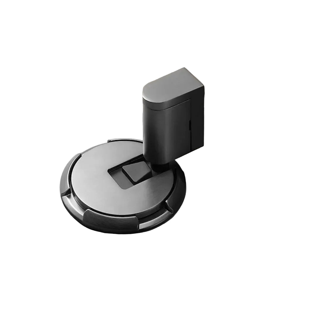 Elegant magnetisk dørstopper for gulv, selvklebende uten boring. Beskytter dør og vegg effektivt.