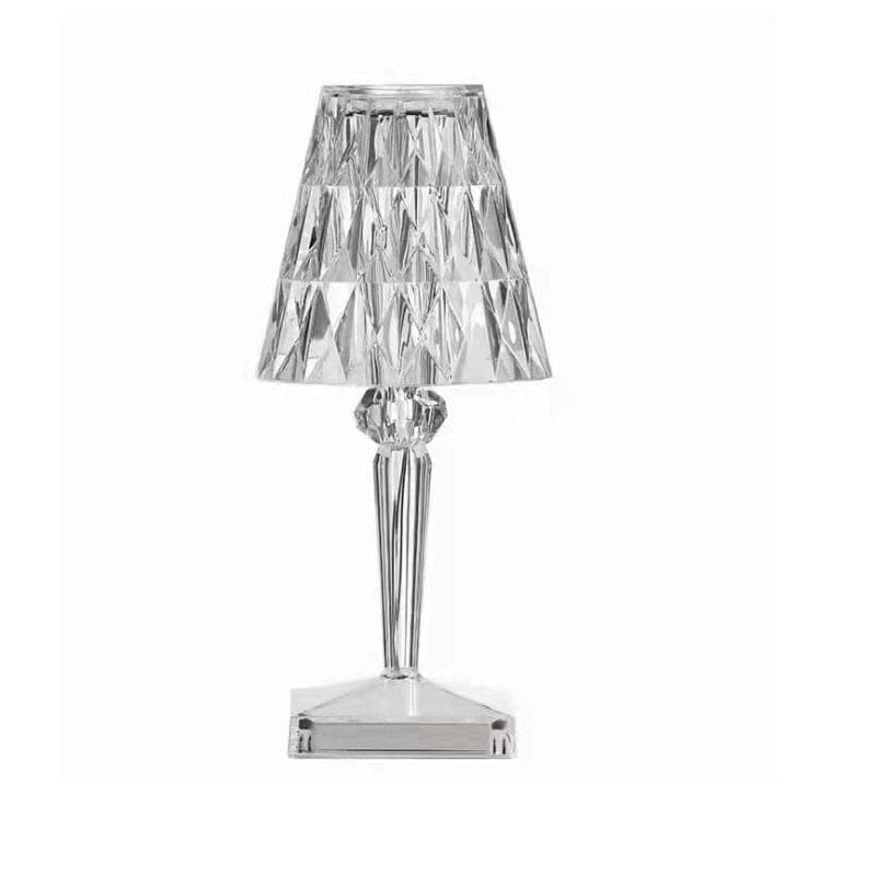 Stilren oppladbar LED-bordlampe med elegant diamantdesign. En perfekt gaveidé for hjemmedekorasjon.