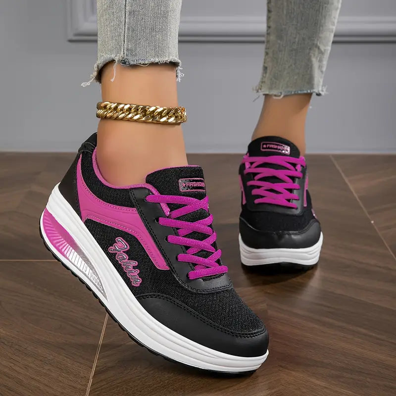"Elegant ortopediske sneakers for kvinner i blå, brun og hvit, lett og pustende med ergonomisk støtte for daglig bruk"