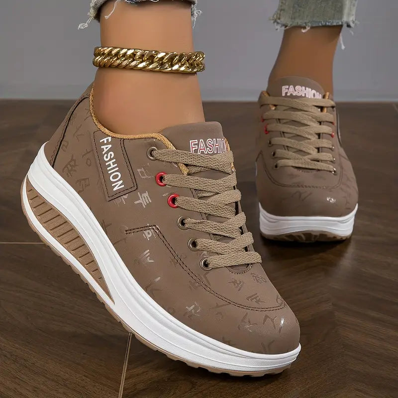"Elegant ortopediske sneakers for kvinner i blå, brun og hvit, lett og pustende med ergonomisk støtte for daglig bruk"