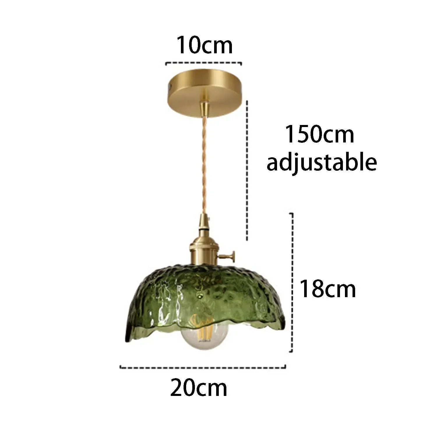 "Elegant pendellampe i messingglass med moderne design, perfekt for å skape stilfull belysning i hjemmet ditt."