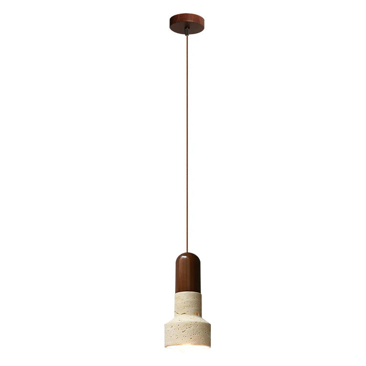 "Elegant pendellampe i naturstein med raffinert design, perfekt for stuen, spisestuen eller entréens innredning."