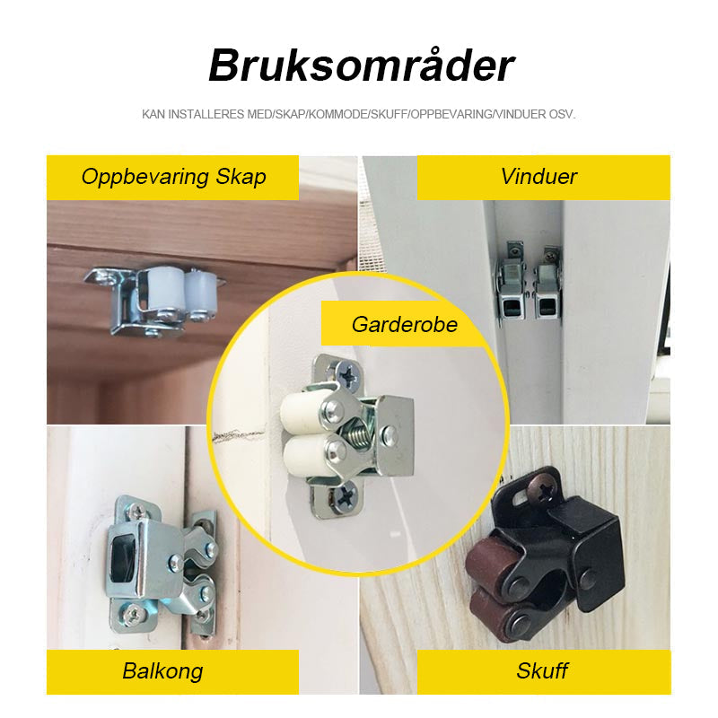 "Elegant skapdørgrep i rustfritt stål, slitesterkt, moderne design, passer til kjøkken og kontor, holdbare låser."