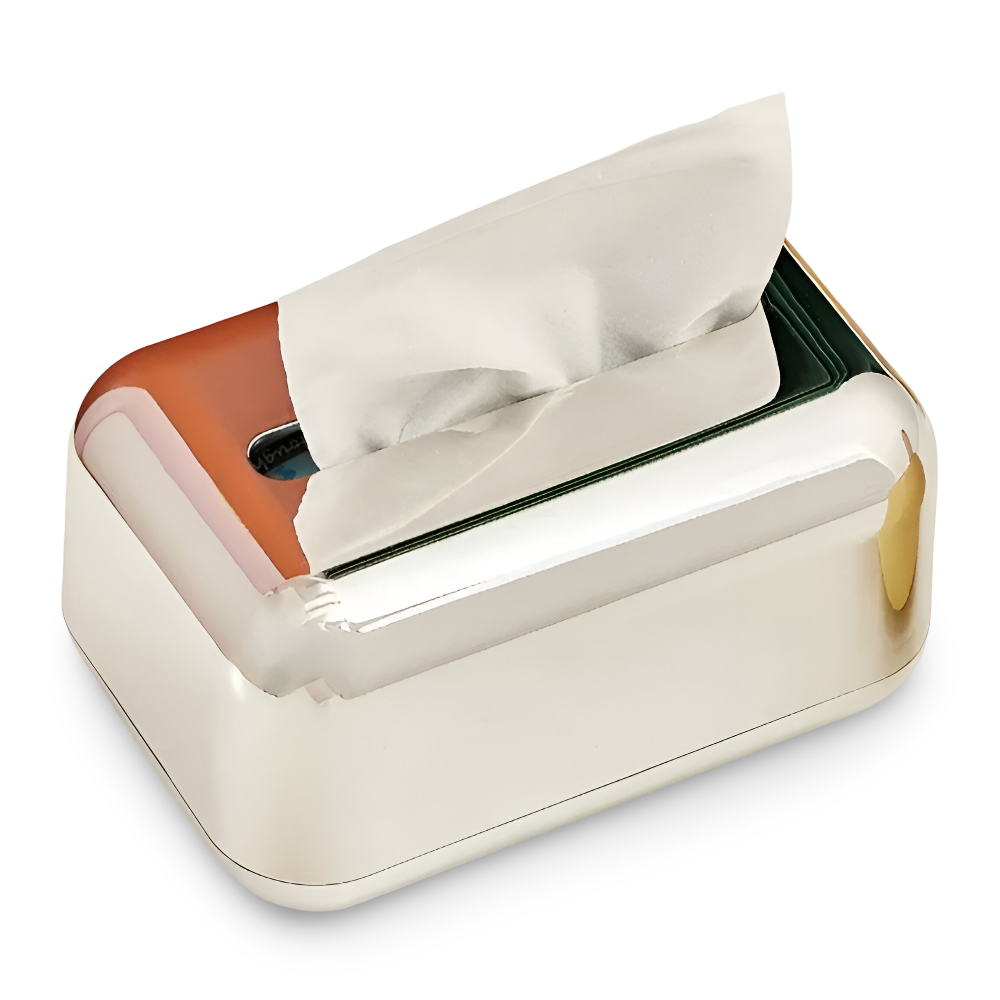 Elegant vevboks i speilfinish, en moderne detalj som hever hjemmeinnredningen. Passer i flere rom.