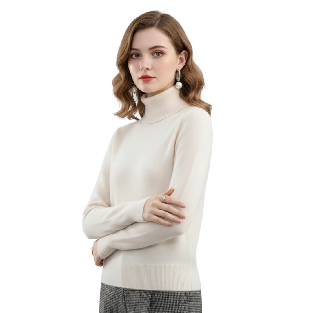 Elegant strikket genser for kvinner, varm og komfortabel, perfekt til hverdag og mote.