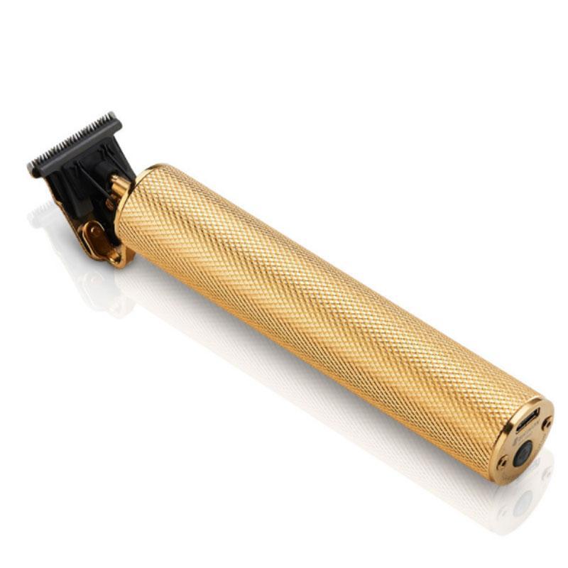 "Elegant trådløs hårtrimmer for menn, kompakt, vanntett og med støyreduksjon for presis trimming."