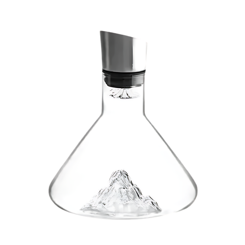 Elegant vinkaraffel i krystallglass med integrert lufter og sedimentfilter. Perfekt for vinentusiasten.