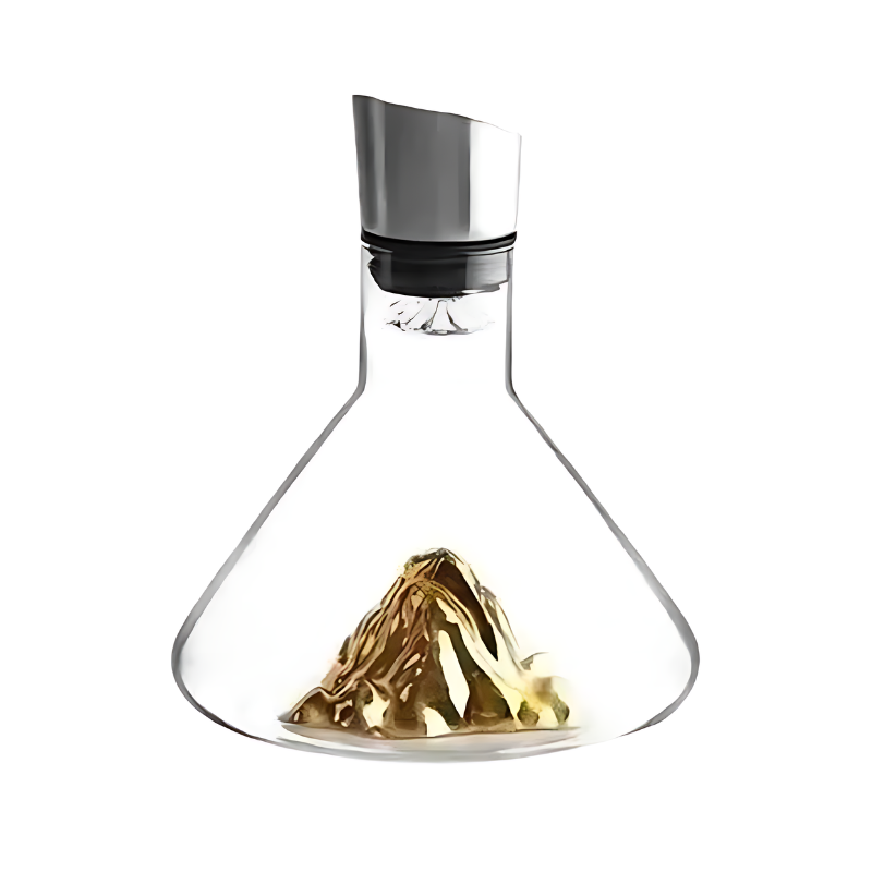Luksuriøs vinkaraffel i krystall med lufter og filter for optimal servering. En flott gave til vinelskere.
