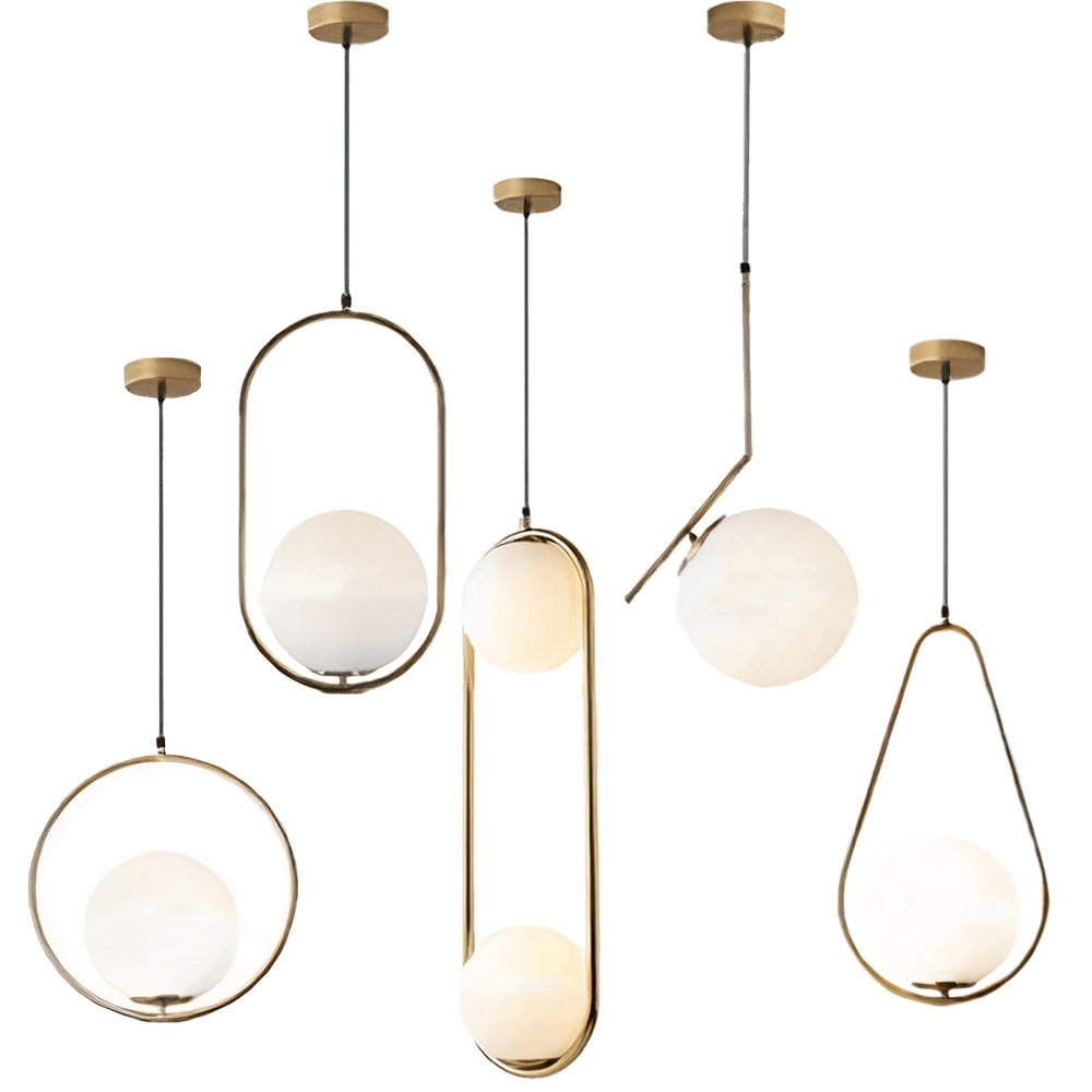 "Elegante drop pendellamper med skulpturelt design og metallfinish, perfekt for moderne stuer, gir luksuriøs glød."