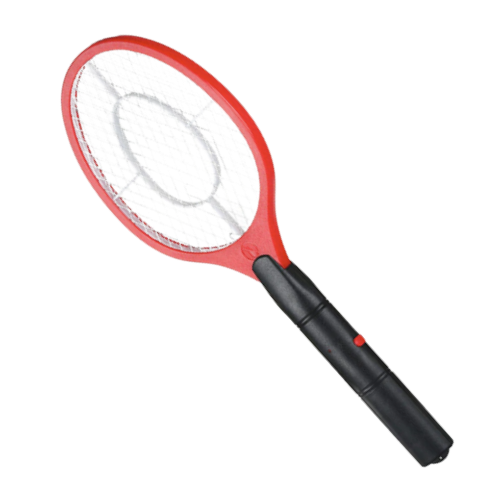 "Elektrisk fluesmekker, trådløs myggdreper; gul racket, bærbar, batteridrevet, 2200V strømnett for effektive zaps."