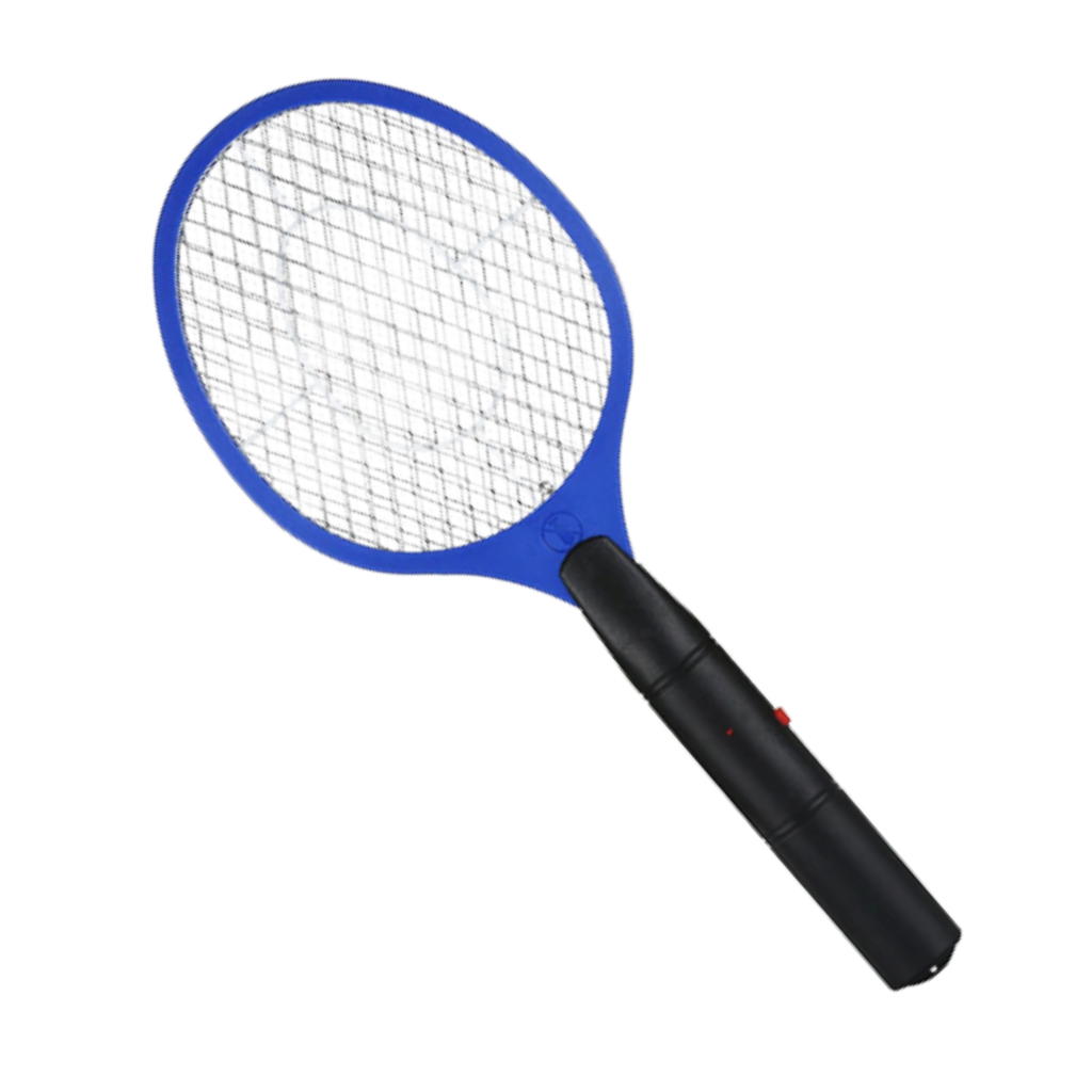 "Elektrisk fluesmekker, trådløs myggdreper; gul racket, bærbar, batteridrevet, 2200V strømnett for effektive zaps."