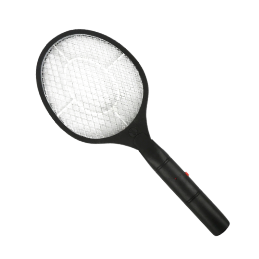 "Elektrisk fluesmekker, trådløs myggdreper; gul racket, bærbar, batteridrevet, 2200V strømnett for effektive zaps."