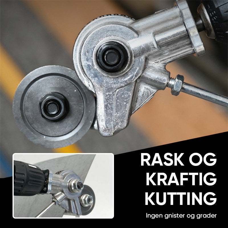 "Elektrisk nibbler kutter med dobbelt skjærehode, blått metall, 500g, presisjonsverktøy for trygg metallsaksing."