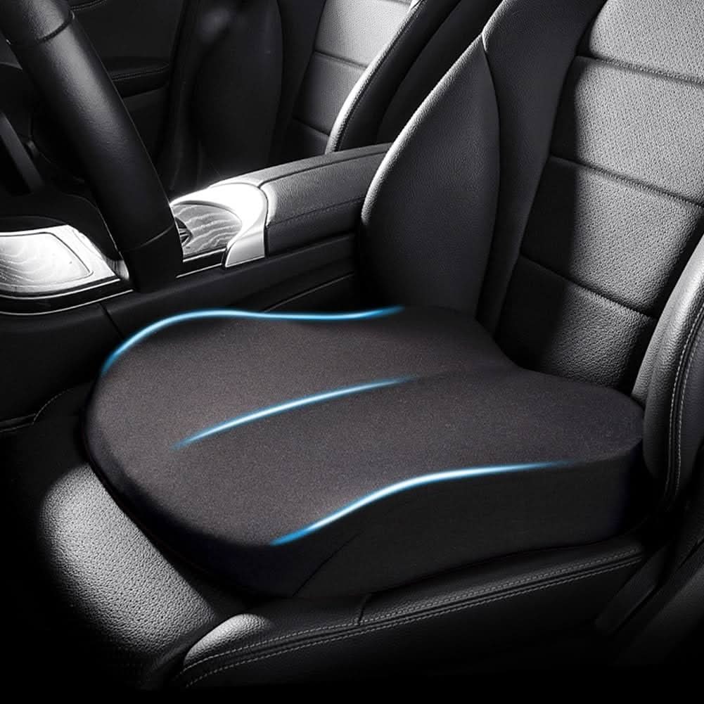 Myk og komfortabel setepute for bil, gir god støtte og reduserer tretthet på langtur.