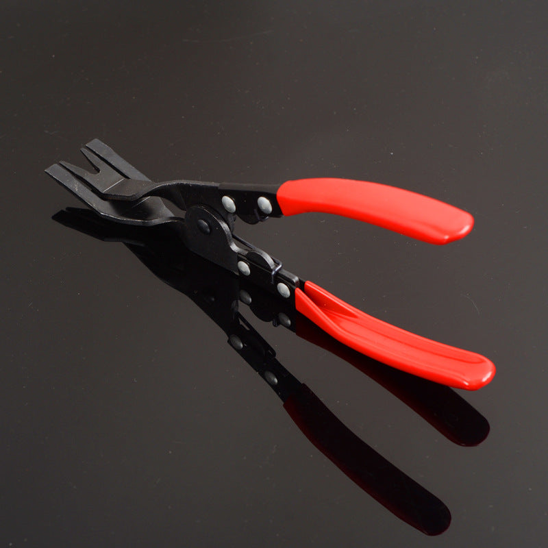 "Ergonomisk nagletang i plast for enkel fjerning av klips, med sklisikkert håndtak i sort og blått, perfekt for reparasjoner"