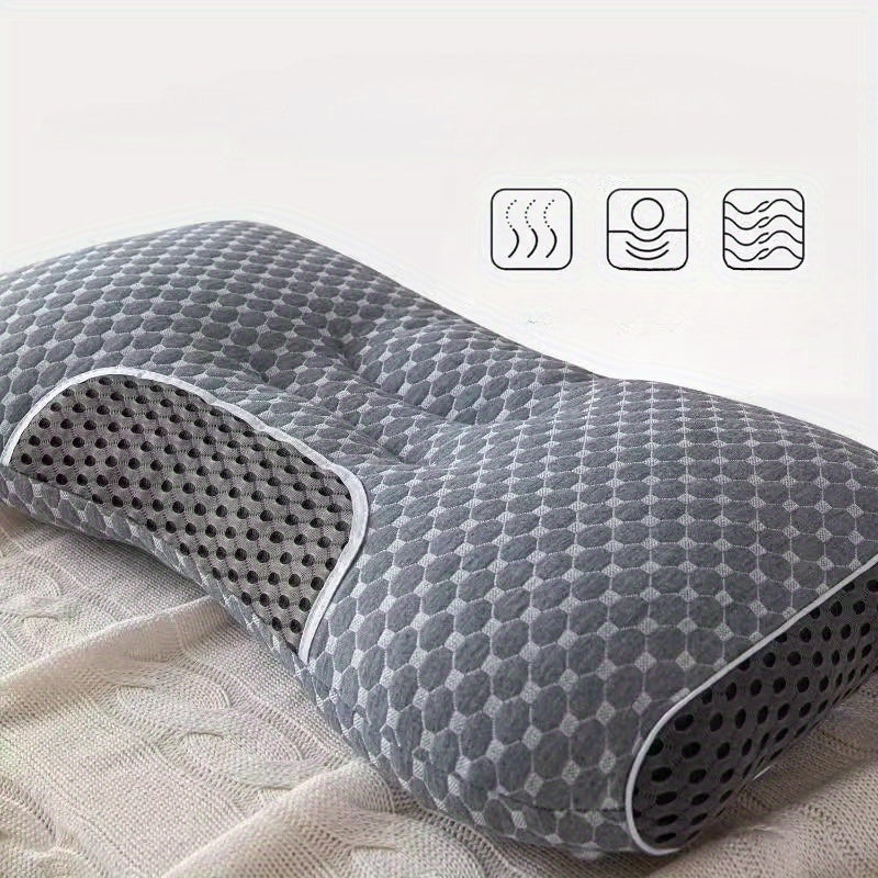Hypoallergenisk ergonomisk pute med vaskbart trekk, ideell for en ren og sunn nattesøvn.