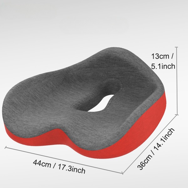 Detalj av den konturformede designen på den ergonomiske sitteputen i minneskum
